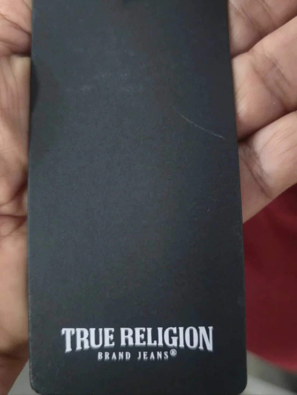 True Religion Men's Dark Red Polo with Black Embroidered Logo